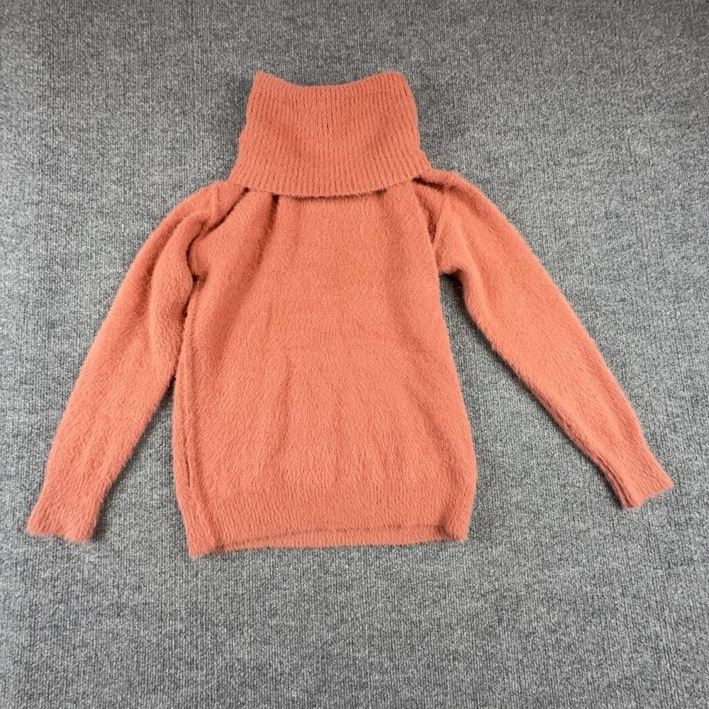 Caslon Sweater Womens XS Pink Fuzzy Turtleneck Knit Pullover XX7929 Long Sleeve